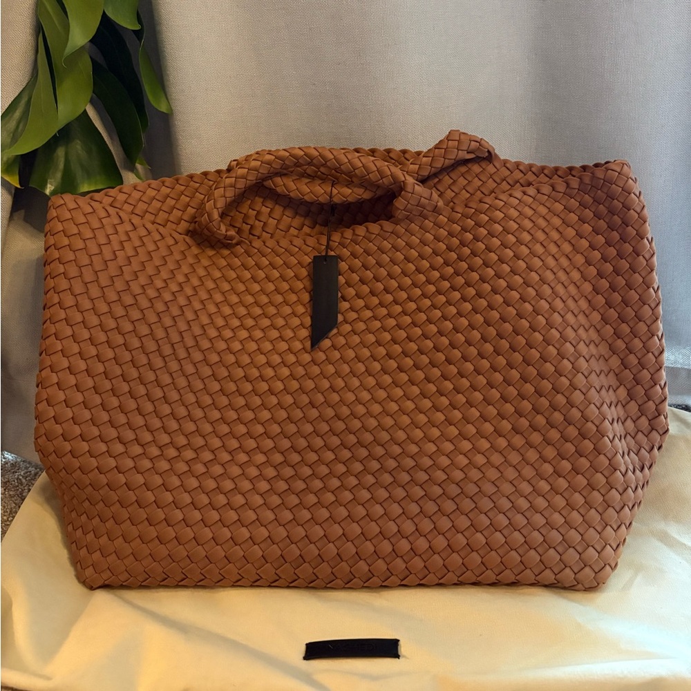 Naghedi Woven Tote Bag in Tan